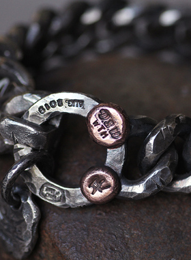 跋折罗VAJRA原创 WTH 捕梦手链 手工银饰925银坦克链粗犷复古机车