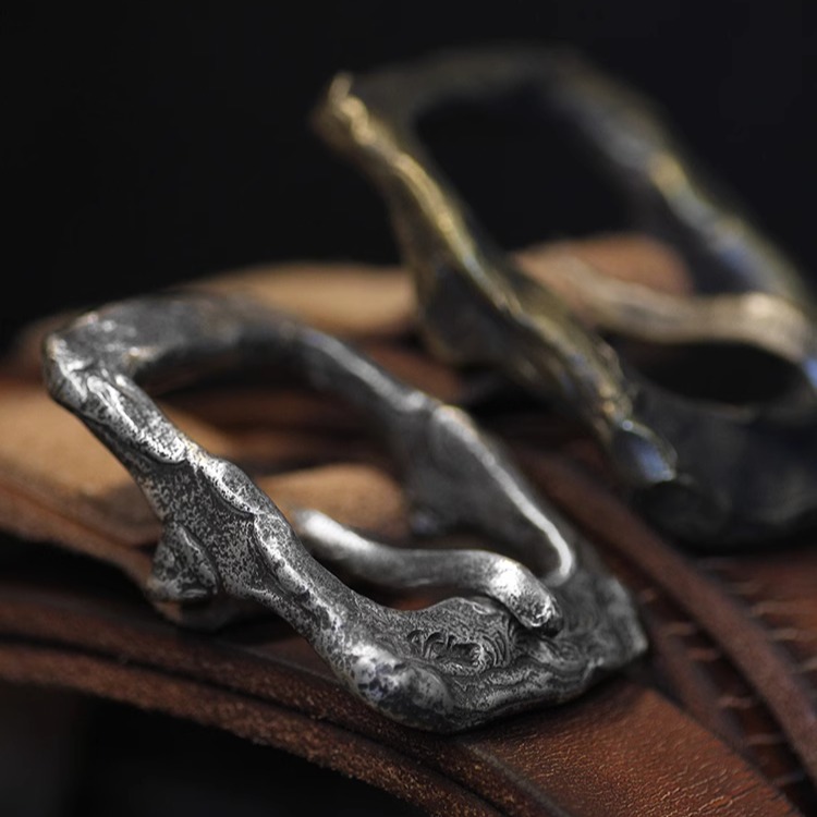 跋折罗VAJRA牛皮火烧灰裂纹腰带