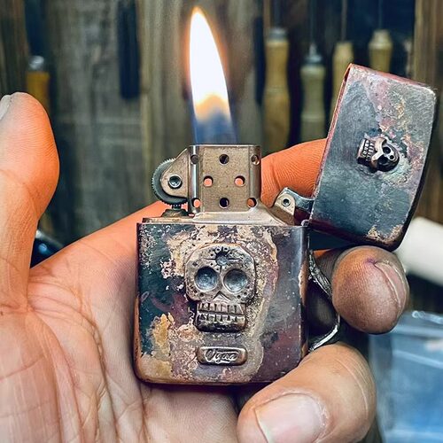 跋折罗VAJRA原创手工紫铜打火机