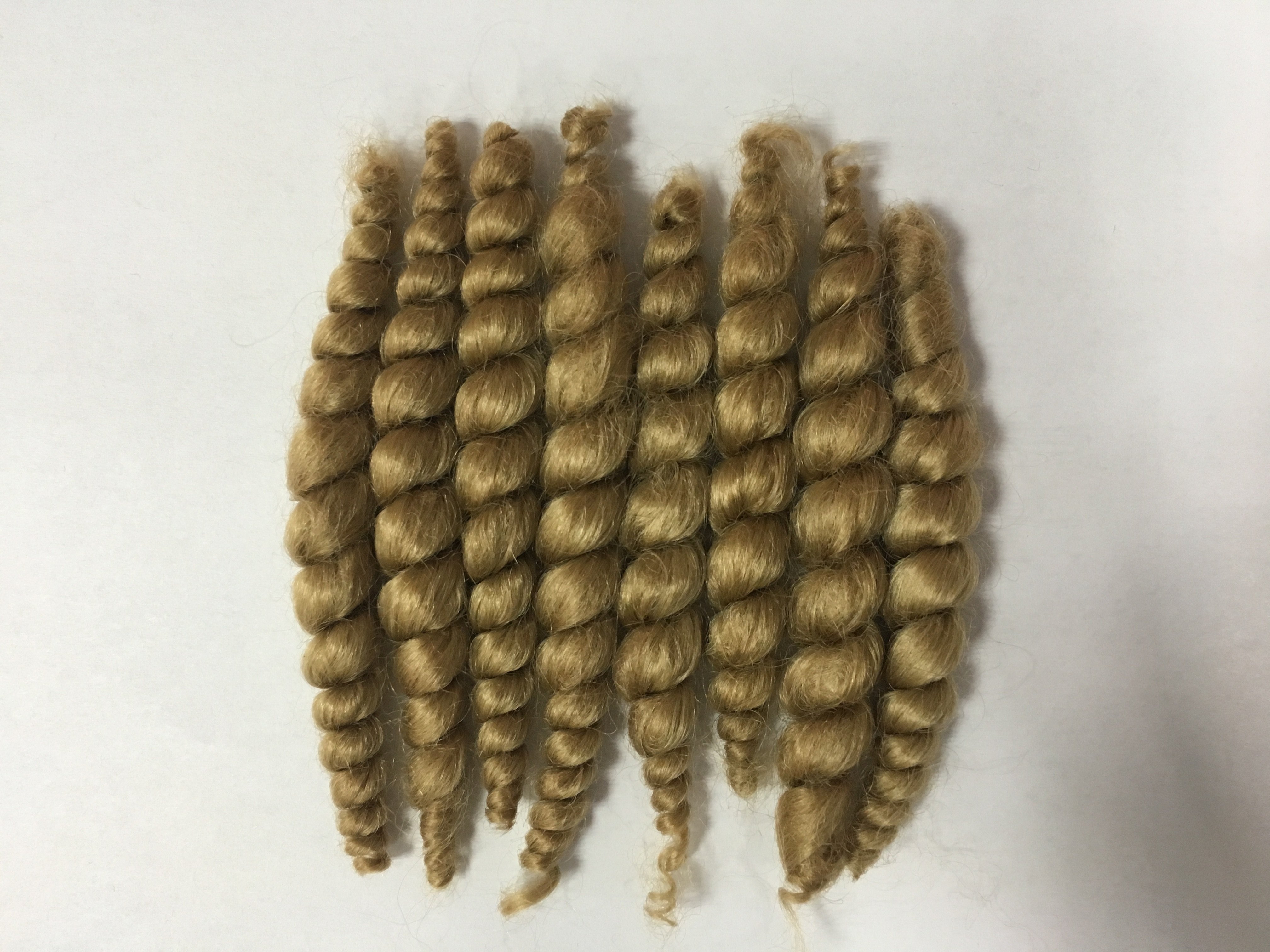 reborn doll supplies  premium curly dark brown mohair