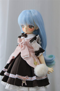 BJD.MDD娃用6分4分3分巨婴假发高温丝渐变卷发长发