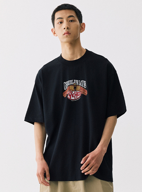 YKHD原创恶搞卡通印花美式街头风宽松百搭休闲夏季短袖T恤情侣款