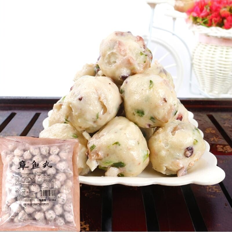 章鱼丸平海 火锅丸子速冻肉丸关东煮海鲜鱼糜 小吃餐饮食材 2.5kg