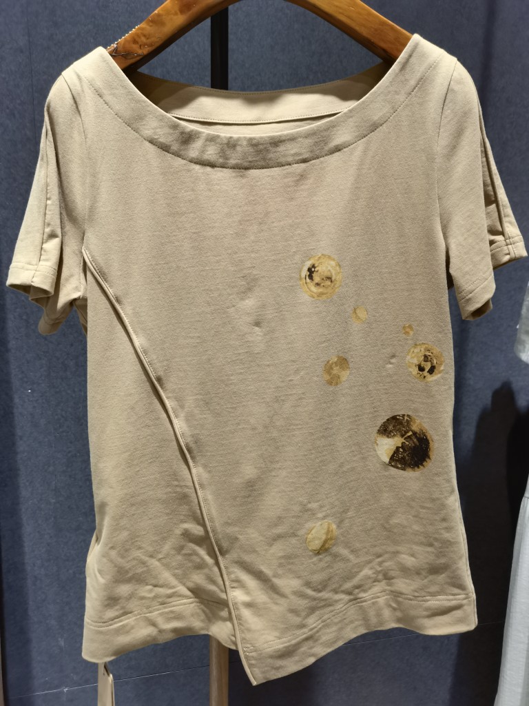 dins夏新款女士短袖T恤一字领印花上衣X2BS22TX12365专柜正品