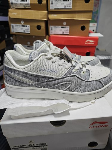 中国李宁 937 Deluxe Low 帆布 复古篮球鞋 男款 砖灰agbr049-5