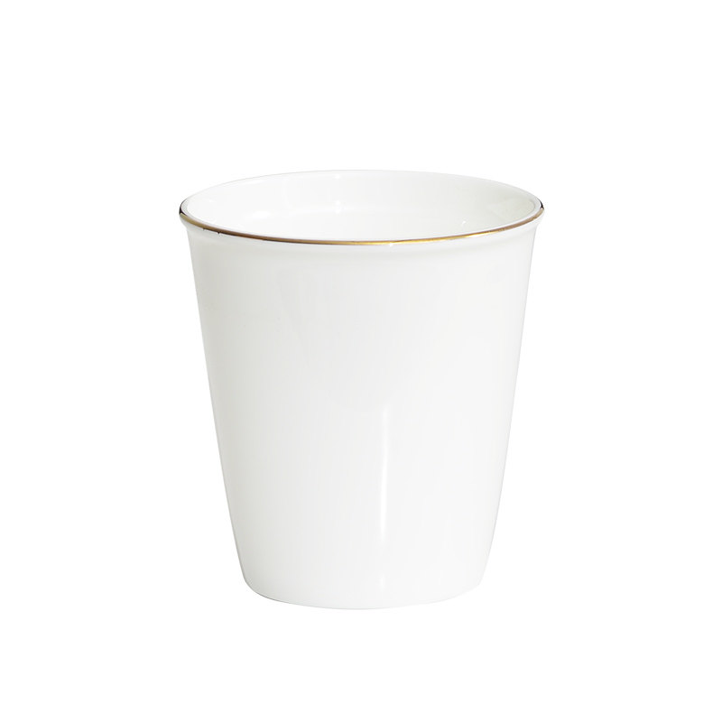 杯子10只 骨瓷小杯子迷你小号水杯 喝水白色杯子陶瓷家用饮料杯子