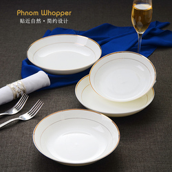 Creative up phnom penh dish tableware European steak dinner plate household ipads porcelain oval fish dishes