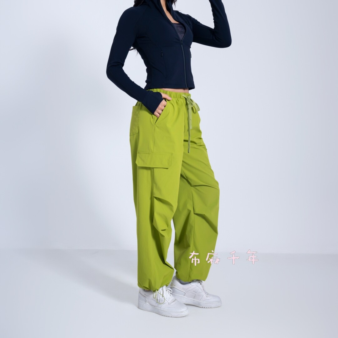 Yuyuanna男女春夏薄款伞兵裤休闲时尚痞雅裤子两穿工装裤宽松潮流
