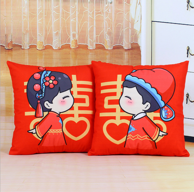Hi word Pillows Jubilation sofa Cushion cover Containing core gules Wedding celebration Pillows The bed Pillow lovers marry Suppliesin the Home Fabric , Pillow/Pillow  category - from Buy2taobao.com to provide professional Taobao agent buy service