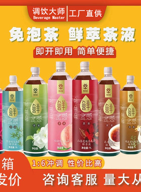 速品鸭屎香茉莉山茶花桂花鲜茶萃取液冷萃茶咖啡奶茶柠檬火锅店1L