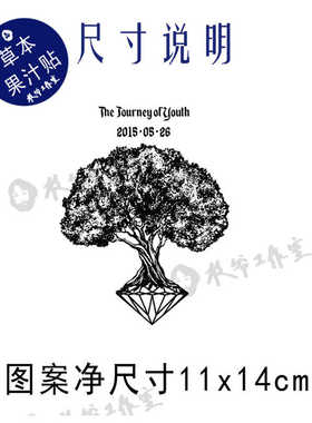 持久防水纹身贴草本果汁克拉