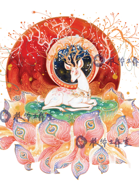 枝爷九色鹿敦煌古风防水