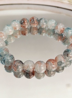 新中式玻璃手链手串高颜值古风闺蜜仙女甜美小众学生版首饰