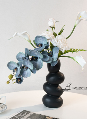 设计款蝴蝶兰把束假花花束客厅仿真花摆件家居软装咖啡馆装饰花