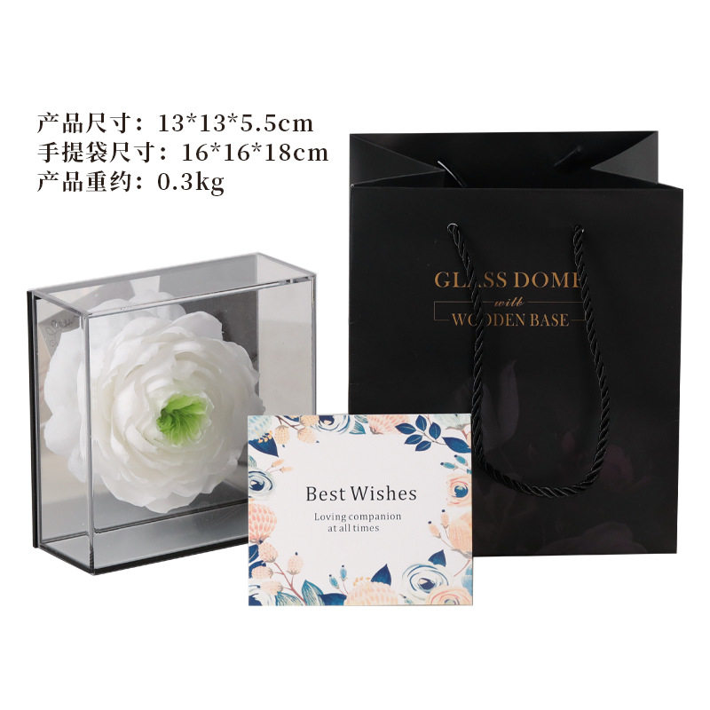 干花永生花玫瑰花盒七夕情人节教师节圣诞节生日结婚伴手不凋谢