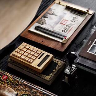 屿物为居 瑞恩美居样板间售楼处书房书桌饰品桌面写字垫板打码机