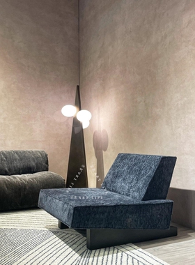 菲氧北欧简约实木无扶手客厅休闲椅复古设计师款单人椅布艺沙发