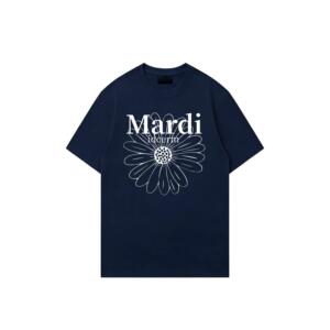 idcerem Mardi小雏菊印花女t恤夏季韩系圆领纯棉上衣女装休闲短袖