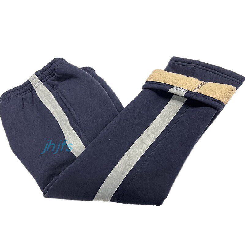 深藏青羊羔绒加绒加厚