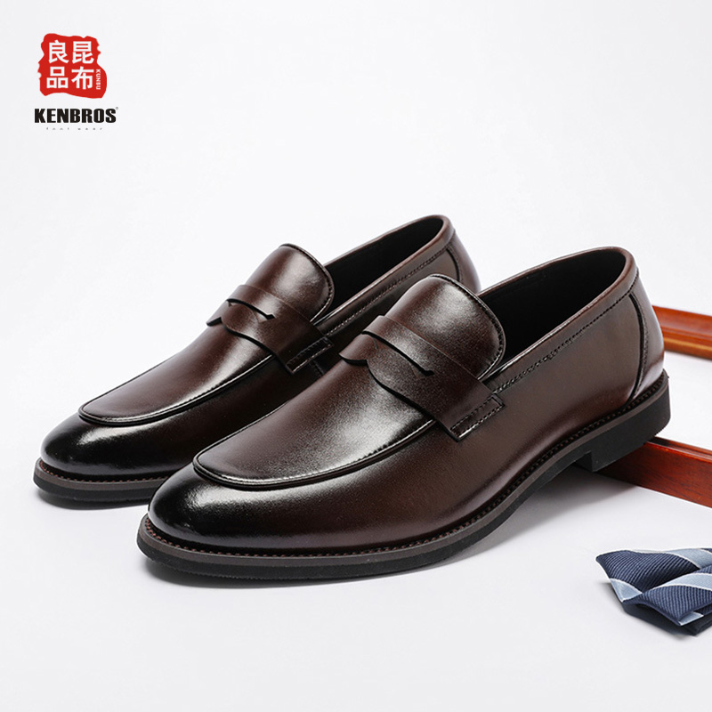 英伦套脚商务休闲鞋乐福鞋皮鞋男