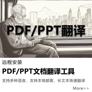 ppt/pdf文档英文翻译ai工具自动软件本地部署远程安装win/mac订阅