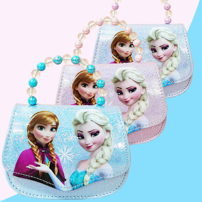 新款女童包包斜挎冰雪奇缘安娜爱莎公主宝宝可爱儿童手提包零钱包