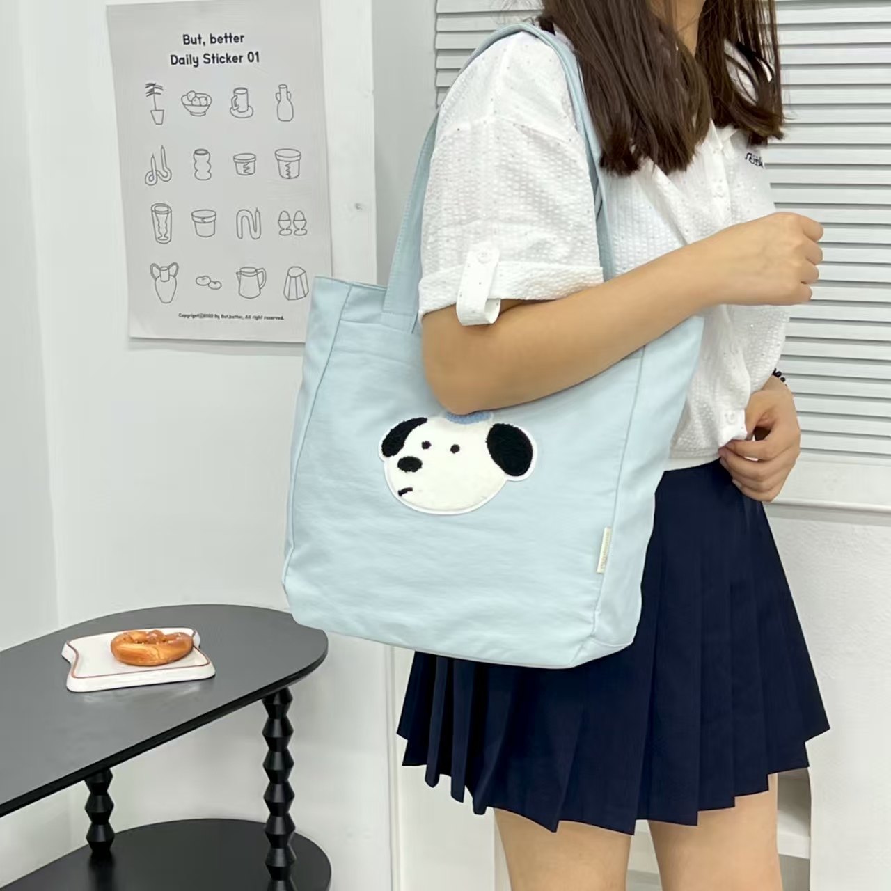 沐里沐气新款可爱斜挎帆布包学生百搭可爱小狗休闲单肩包补习袋,箱包皮具/热销女包/男包,时尚帆布包,淘宝优惠券,粉丝福利购,淘宝优惠卷