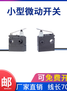 小型防水微动开关防油T5W-B带线IP67汽车电动车门锁开关限位配件