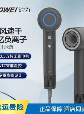 bowei泊为B18高速电吹风负离子护发恒温速干大风力吹风筒家用