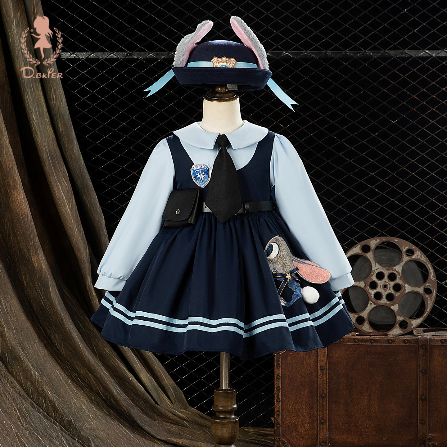 DO.CAT洛丽塔公主裙女童春装兔子警官儿童cos衣服巨好看生日裙子
