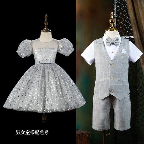 男童女童表演服装朗诵团体主持人