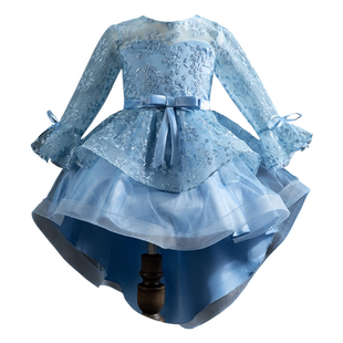 女童礼服公主裙儿童蓬蓬纱高端花童燕尾婚礼生日晚礼服钢琴演出服