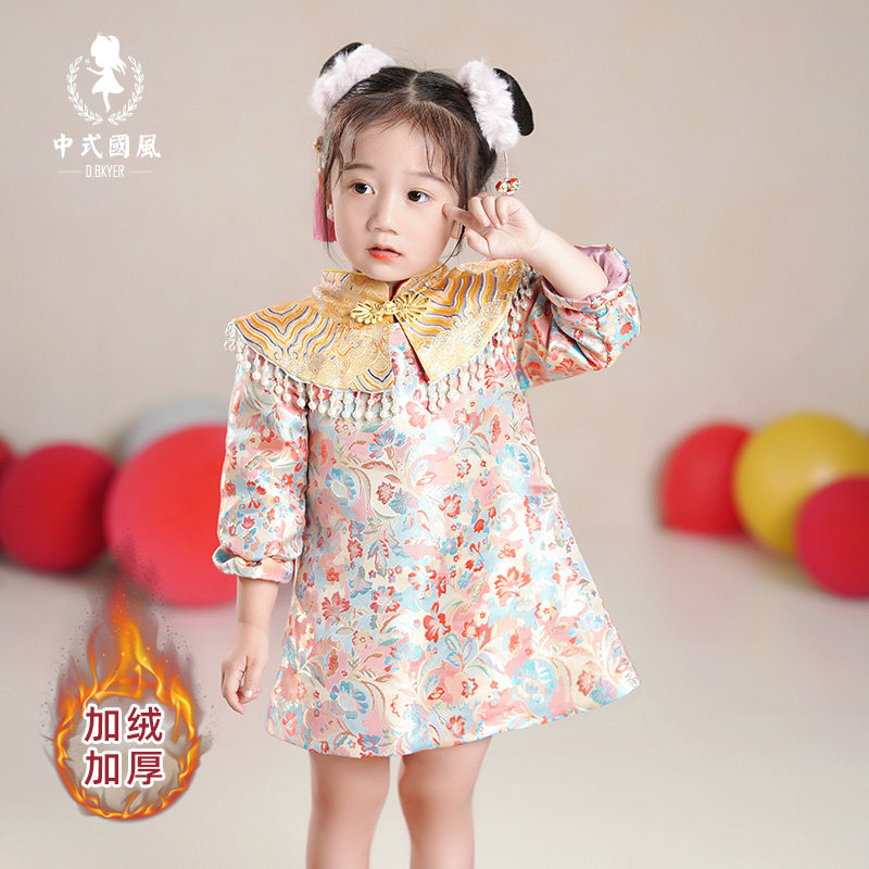 加绒加厚一周岁礼服女宝宝冬季