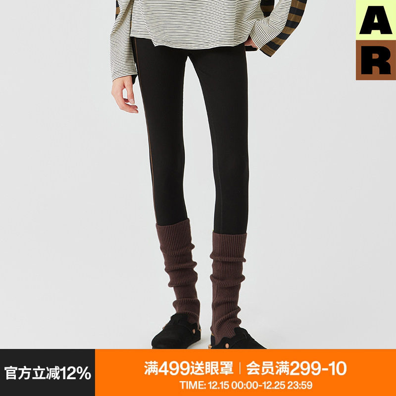 AR黑色保暖打底裤秋冬抗静电发热高腰秋裤显瘦健身瑜伽裤女可外穿