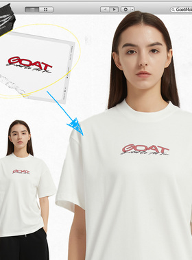 GTB/GOATMOB GOAT小标签名印花短袖美式休闲圆领上衣基础百搭