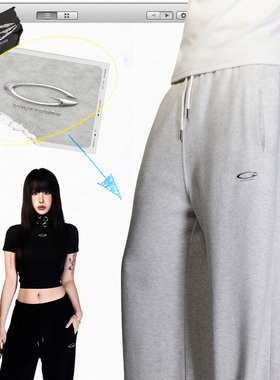 GTB/GOATMOB高周波运动裤透气纯棉休闲男女夏季跳舞宽松直筒卫裤