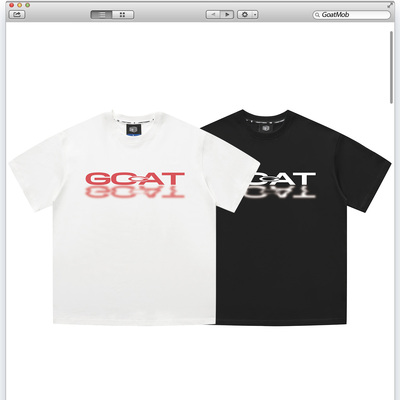 水波纹logo宽松运动情侣装短袖