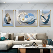 现代简约客厅装 饰画轻奢高级感沙发背景墙挂画新款 大气三联画