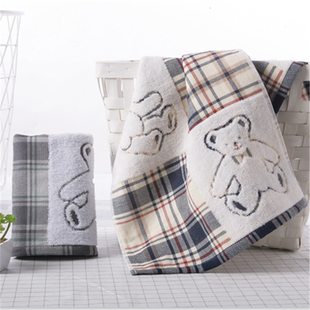 满 金号毛巾纯棉纱布吸水柔软卡通毛巾GA1571W情侣日用品 包邮