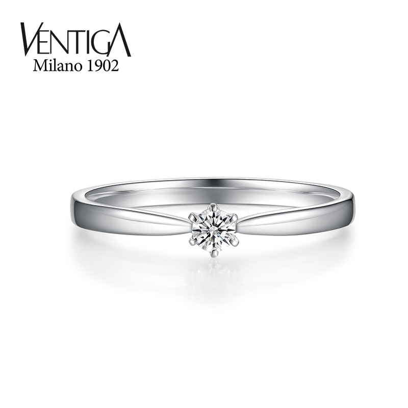 VENTIGA/梵蒂加钻戒正品18K金女钻石戒指送女友结婚求婚指环