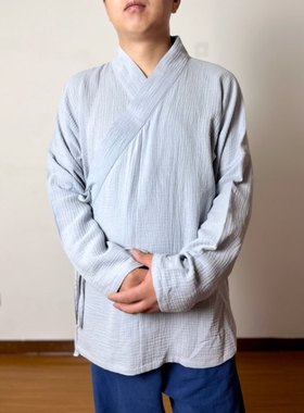 汉服汉服交领系带棉麻手感透气