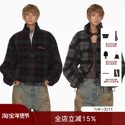 ECHOADE宽松摇粒绒夹克外套