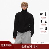 高领设计拉链毛衣开衫 ECHOADE松弛有度 软糯厚实绵羊毛偏短款