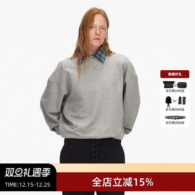 ECHOADE小圆领可拆卸衬衫领卫衣