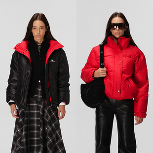 蓬松轻盈立领羽绒服 甄选三防面料90白鸭绒 ECOHADE双面 一衣两穿