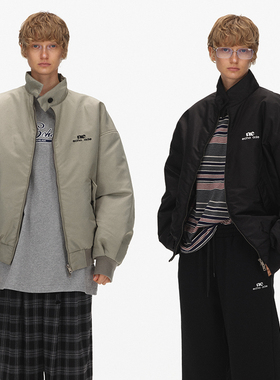 ECHOADE经典飞行员夹克 小立领设计大廓形oversize棉服外套