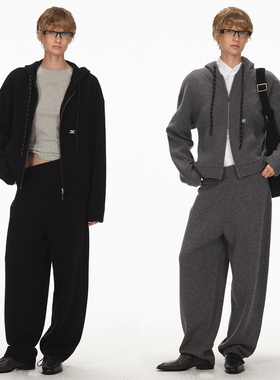 ECHOADE经典之选 轻盈无束绵羊毛连帽卫衣阔腿裤套装