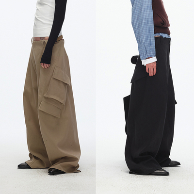 ECHOADE阔腿中低腰工装休闲裤