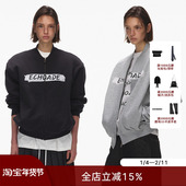 ECHOADE复刻经典 宽松版 型可拆卸垫肩胶带印花棒球领卫衣