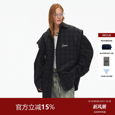 ECHOADE宽松廓形两件套衬衫棉服